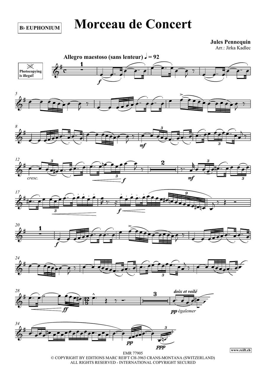 Morceau de Concert Morceau de Concert Euphonium scores gallery preview page 3