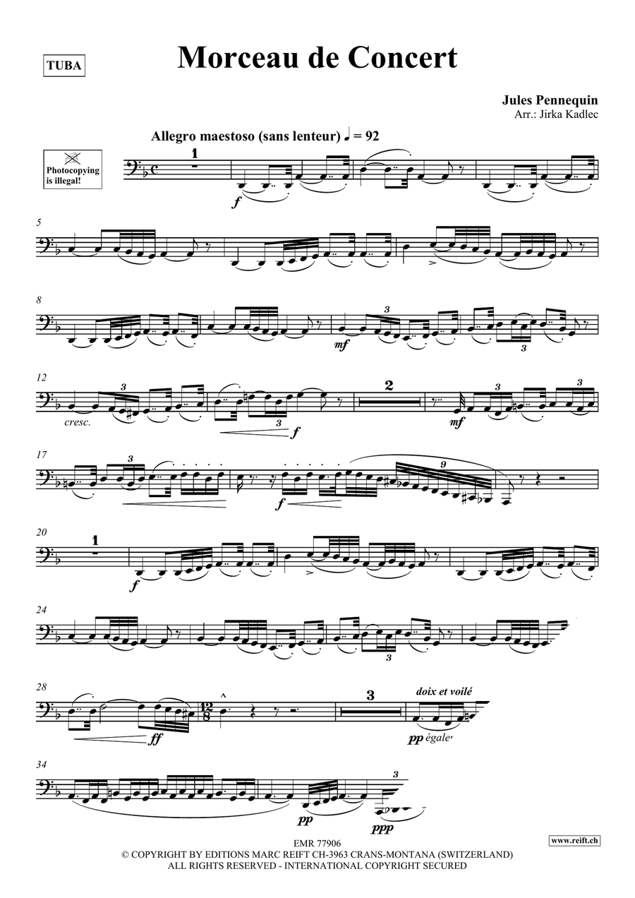 Morceau de Concert Morceau de Concert Tuba scores gallery preview page 3