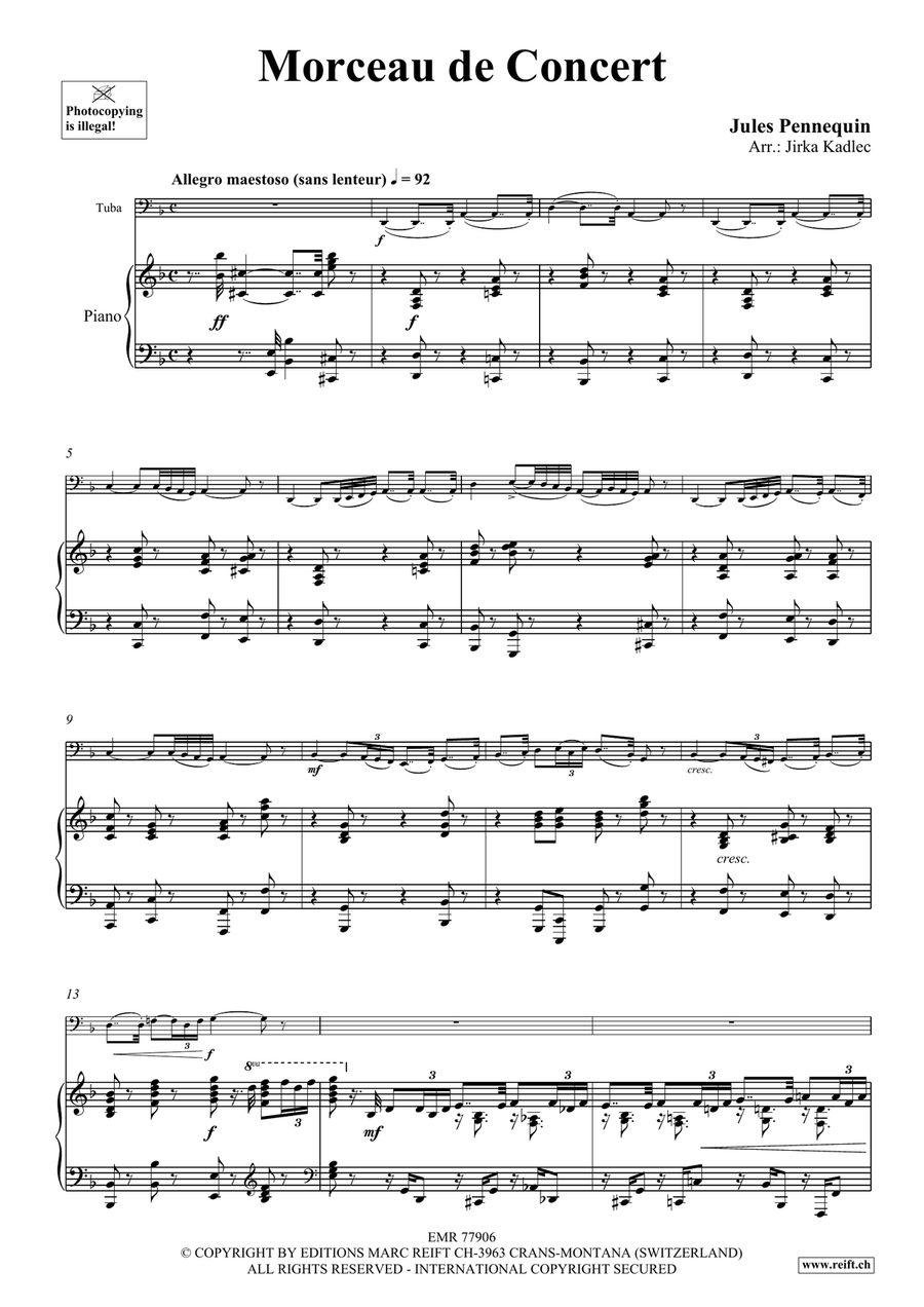 Morceau de Concert Morceau de Concert Tuba scores gallery preview page 4