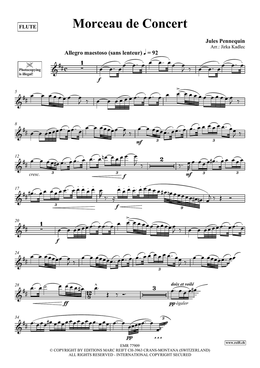 Morceau de Concert Morceau de Concert Flute Solo scores gallery preview page 3