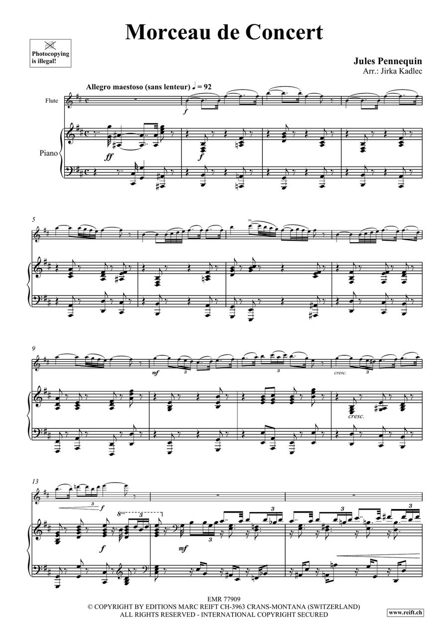 Morceau de Concert Morceau de Concert Flute Solo scores gallery preview page 4