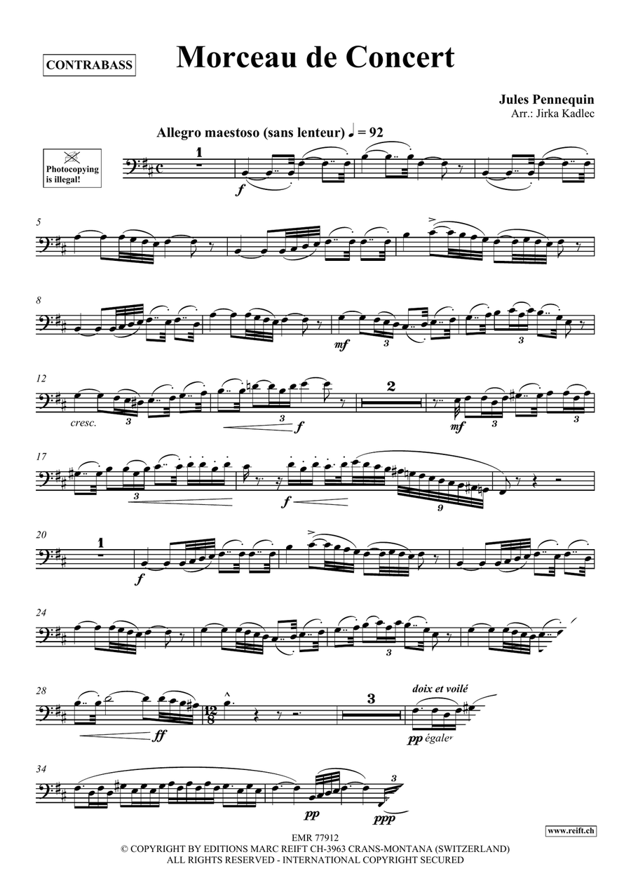 Morceau de Concert Morceau de Concert Double Bass scores gallery preview page 3