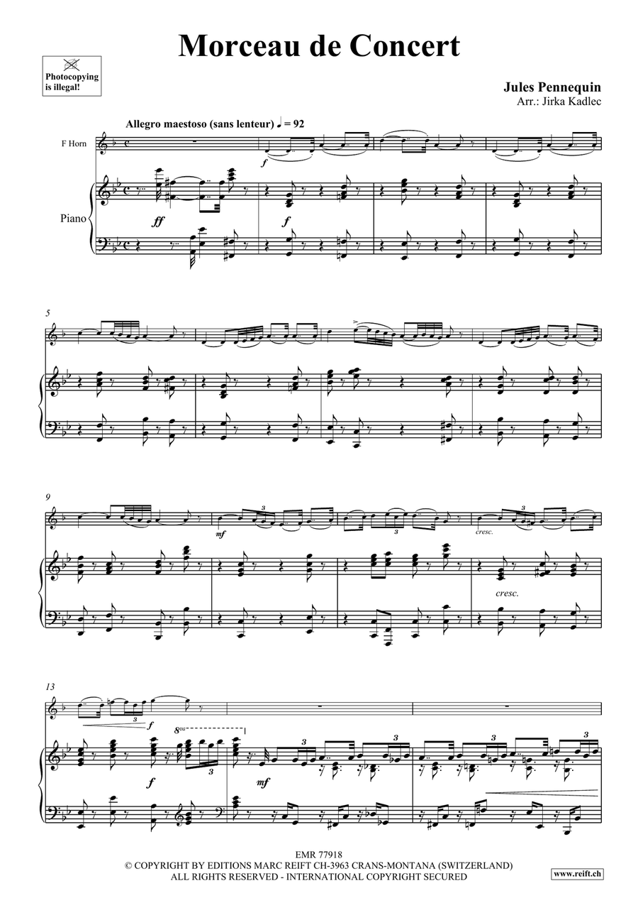 Morceau de Concert Morceau de Concert Horn scores gallery preview page 4