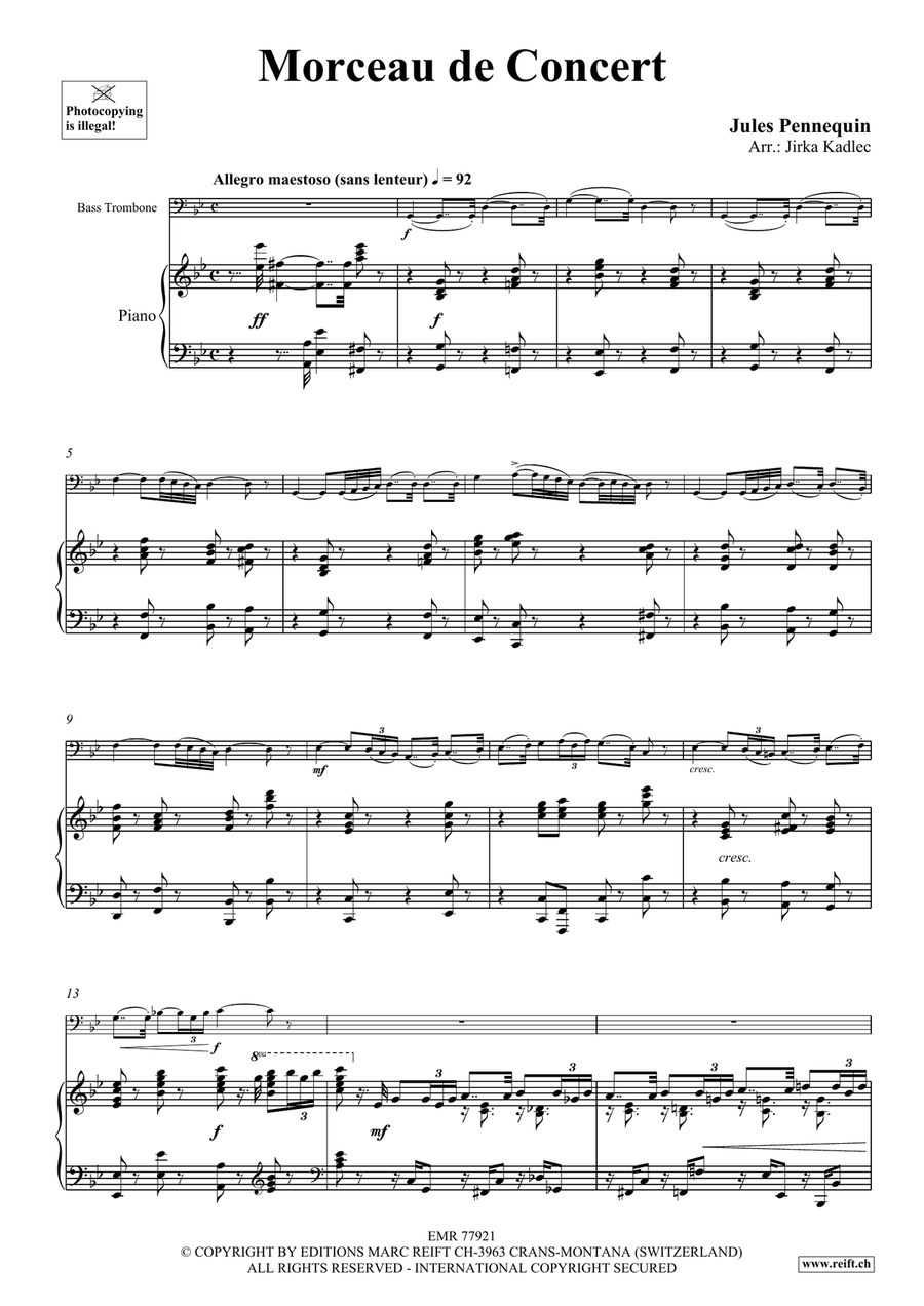 Morceau de Concert Morceau de Concert Bass Trombone scores gallery preview page 4