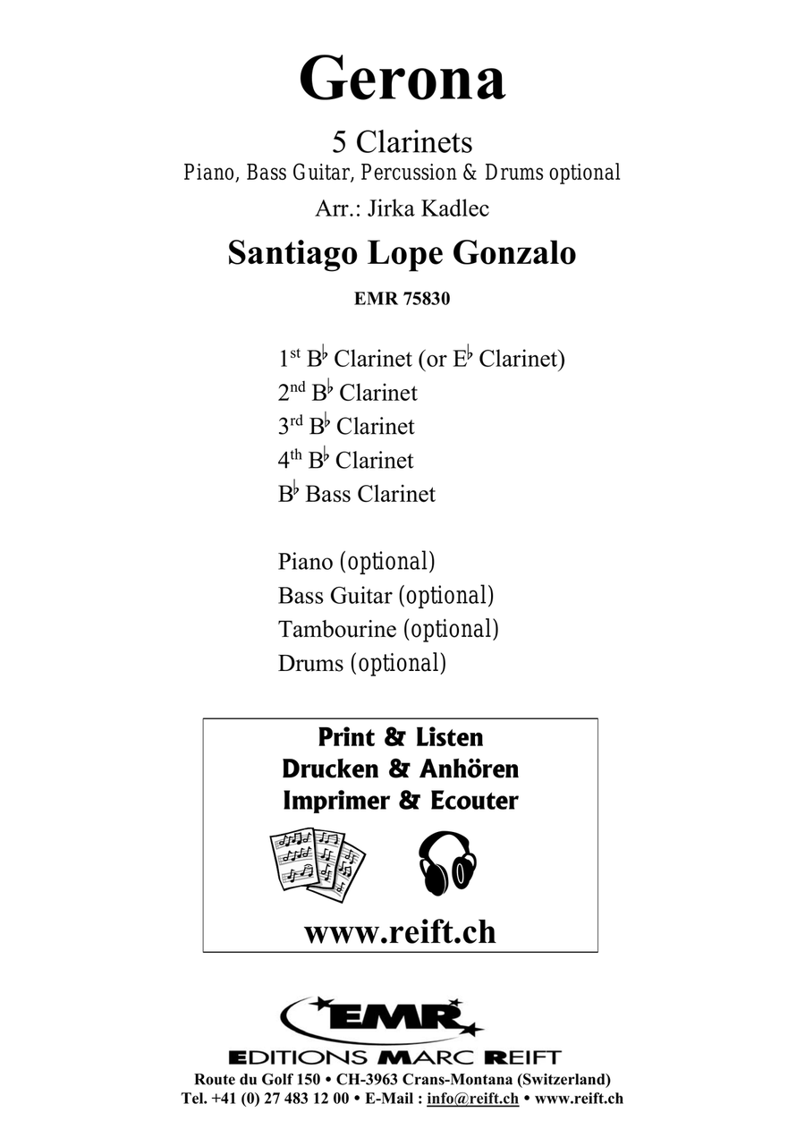 Gerona Gerona Clarinet Quintet scores gallery preview page 2