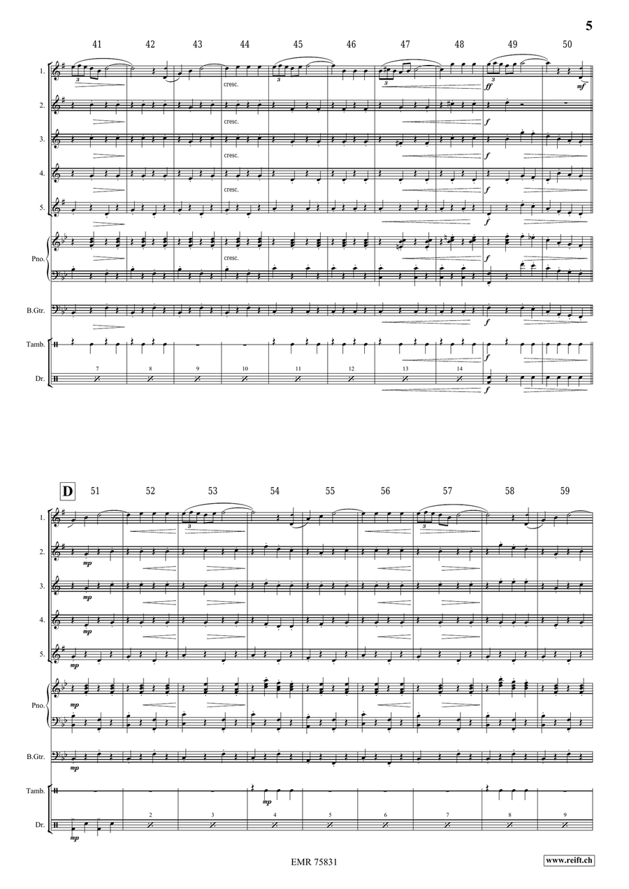 Gerona Gerona Saxophone Quintet scores gallery preview page 5