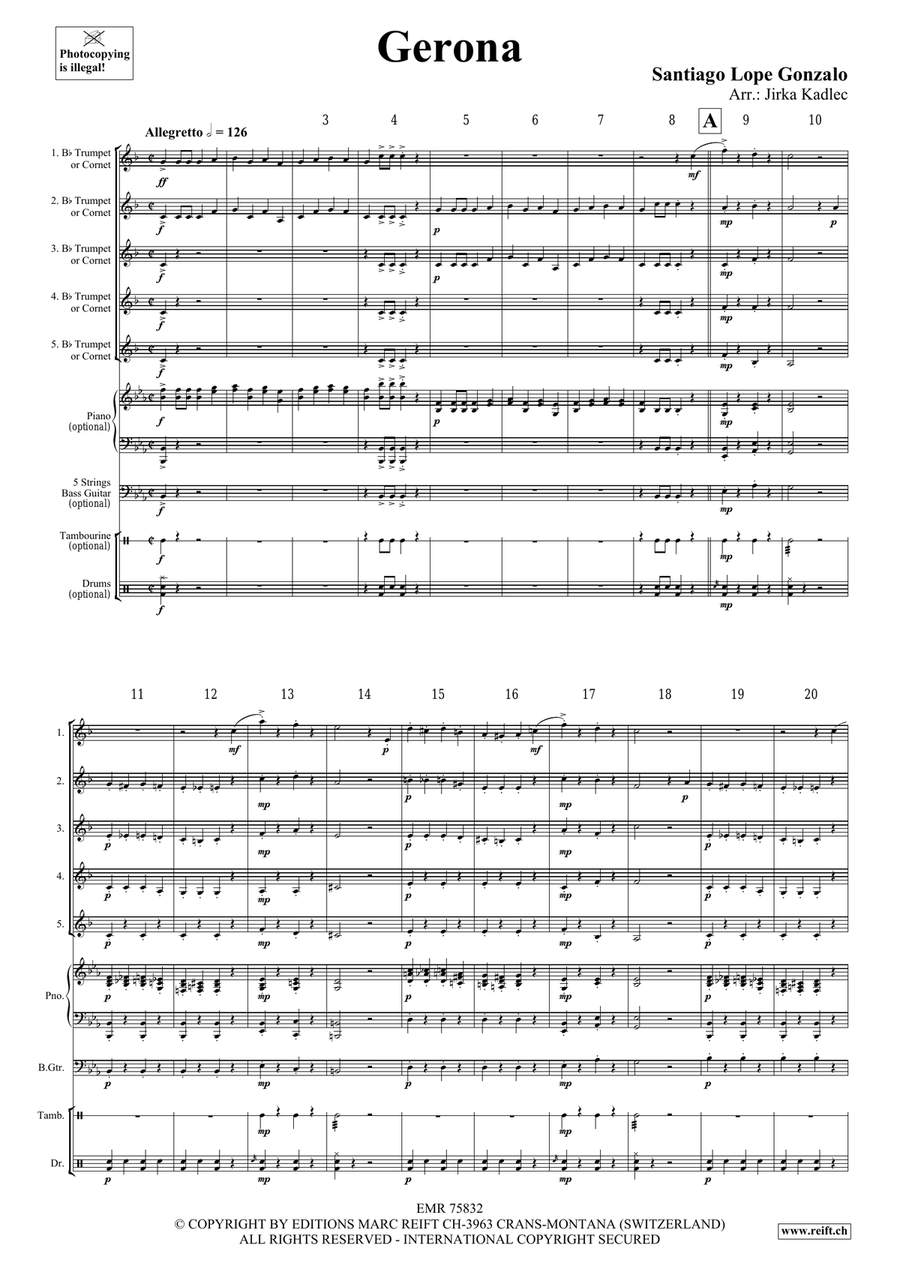 Gerona Gerona Cornet scores gallery preview page 3
