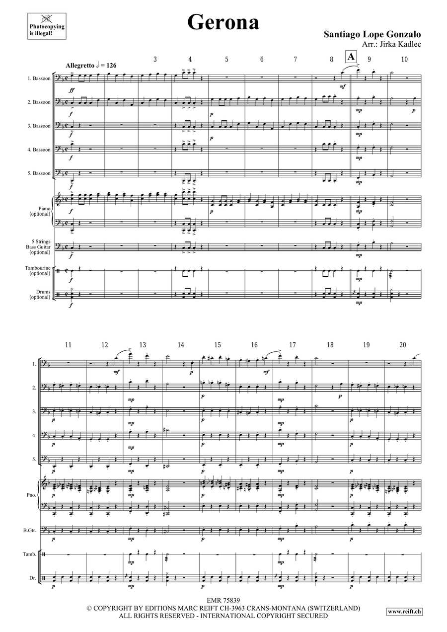 Gerona Gerona Bassoon scores gallery preview page 3