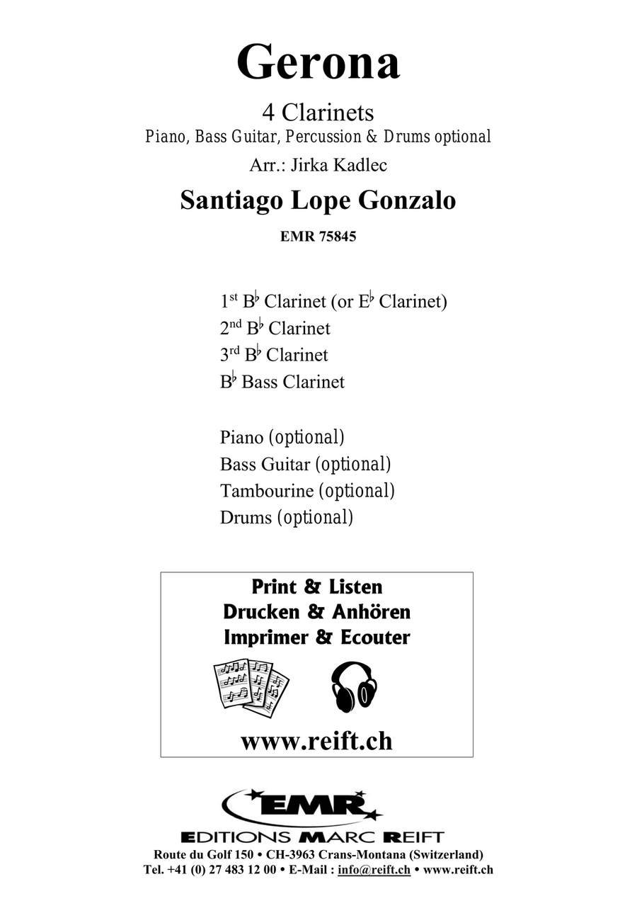 Gerona Gerona Clarinet Quartet scores gallery preview page 2