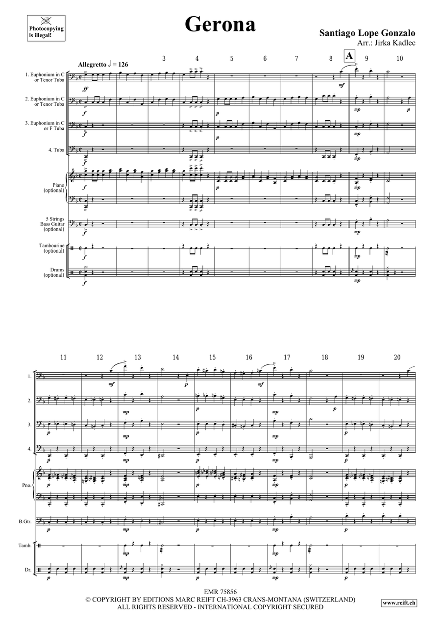 Gerona Gerona Tuba Quartet scores gallery preview page 3