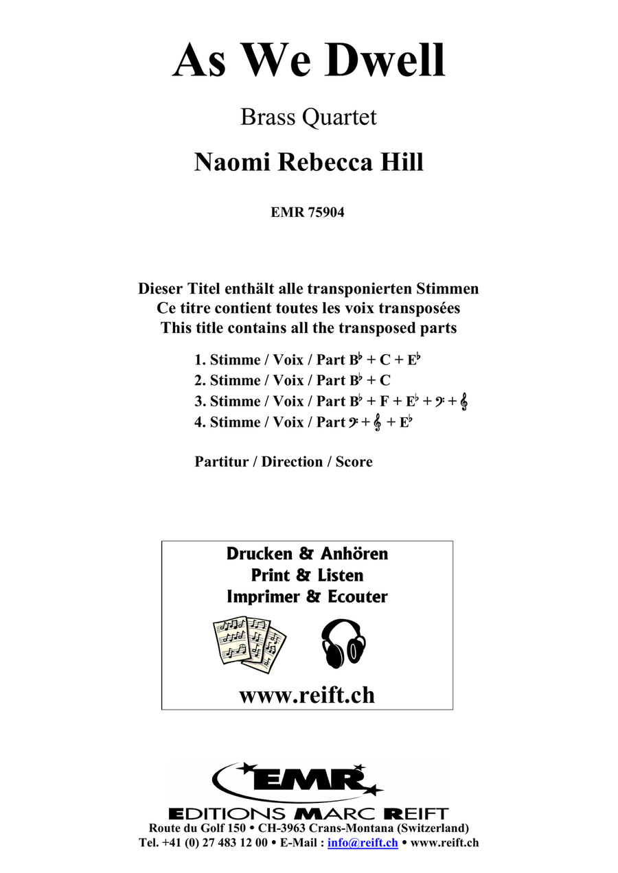 As We Dwell As We Dwell Brass Quartet scores gallery preview page 2