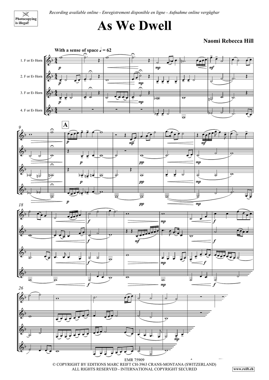 As We Dwell As We Dwell Horn scores gallery preview page 4