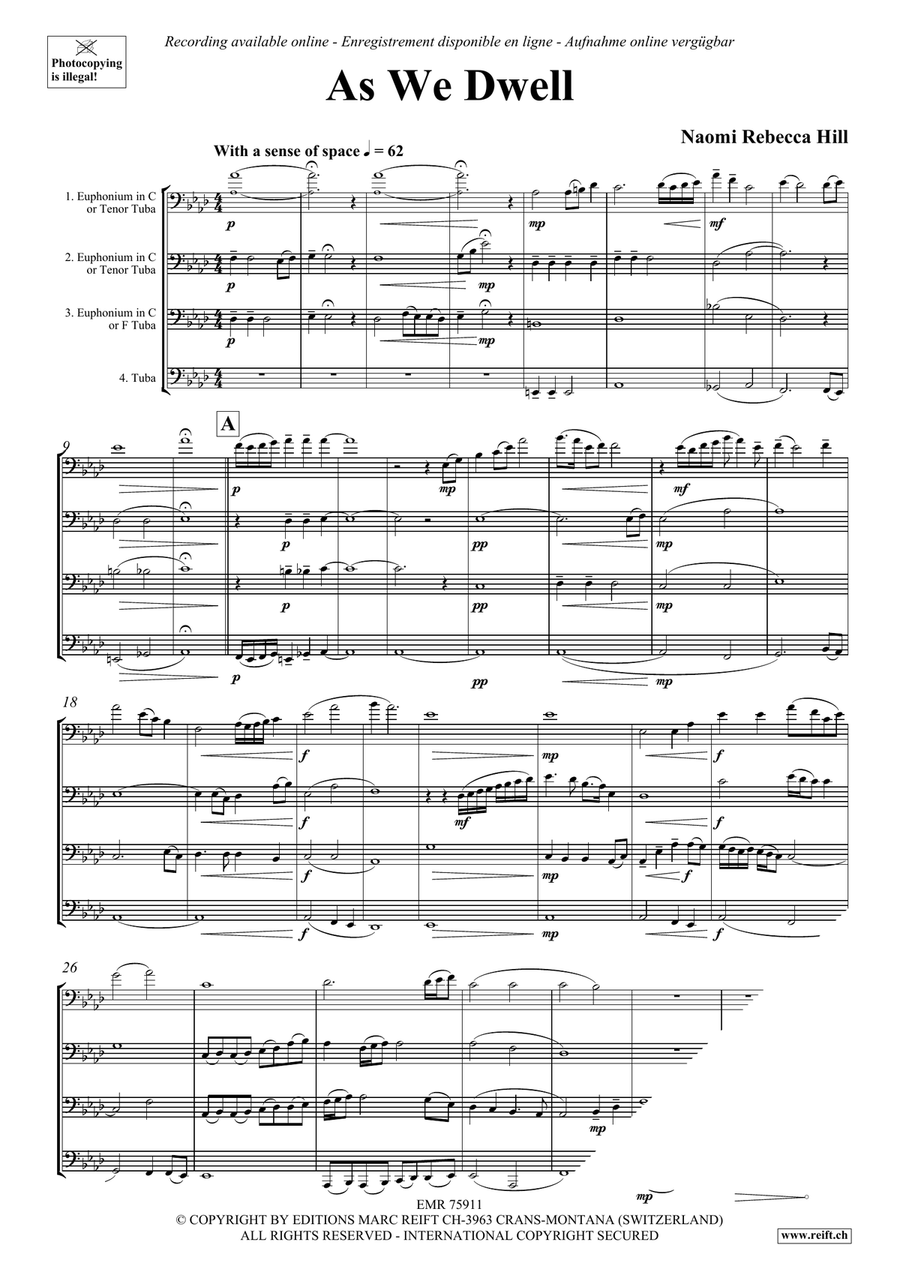 As We Dwell As We Dwell Tuba Quartet scores gallery preview page 4
