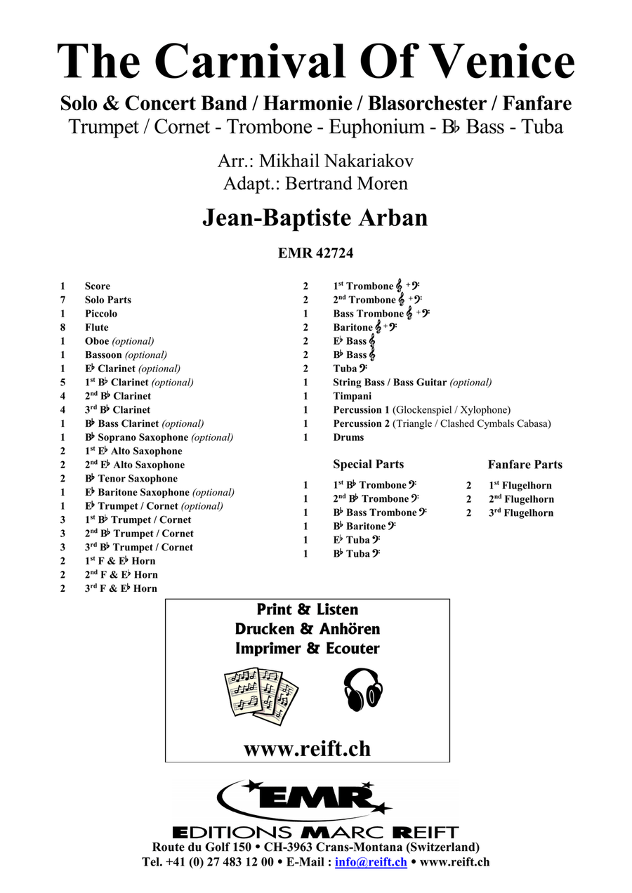 The Carnival Of Venice The Carnival Of Venice Concert Band scores gallery preview page 2