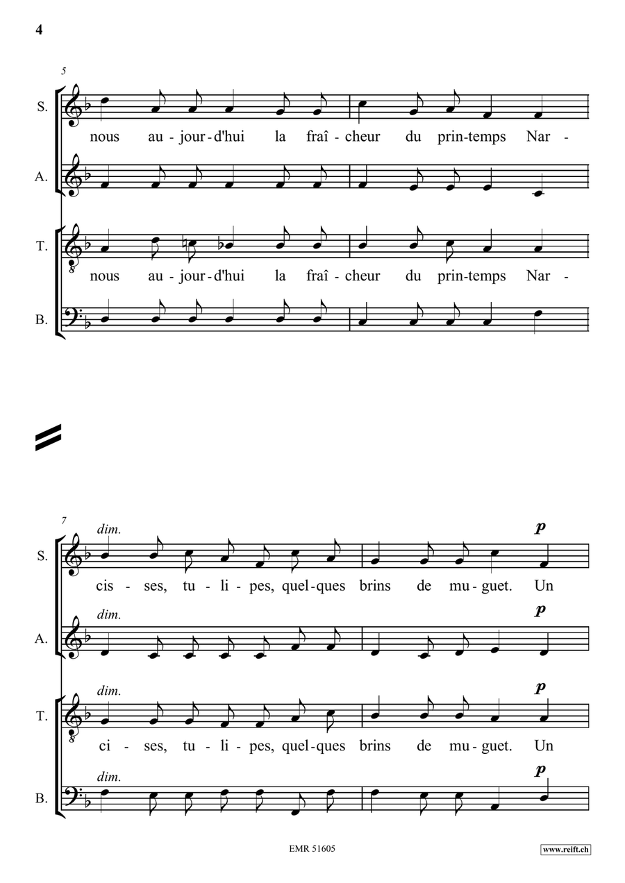 Jour de Marché dans la Grand-Rue Mixed Choir scores gallery preview page 5