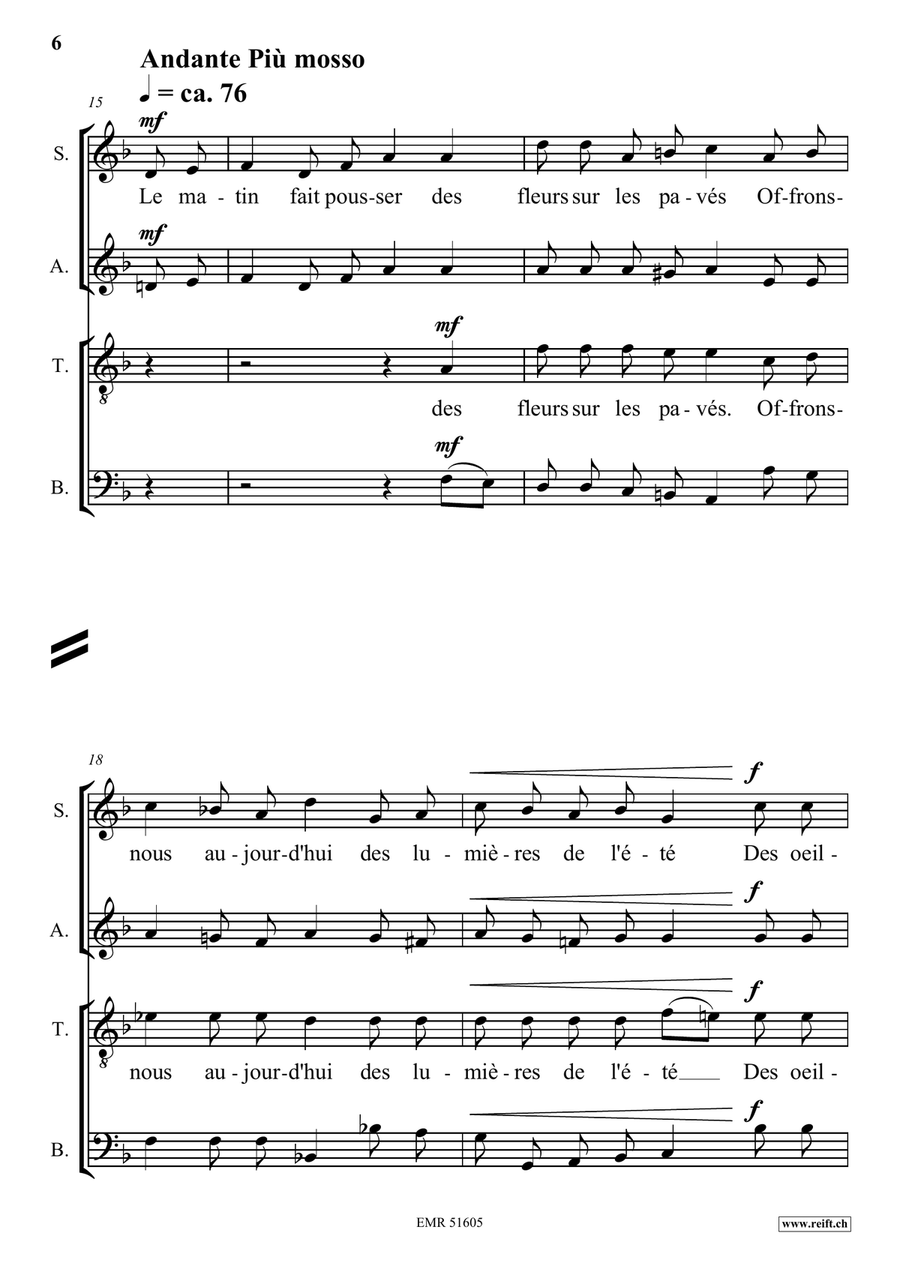 Jour de Marché dans la Grand-Rue Mixed Choir scores gallery preview page 7