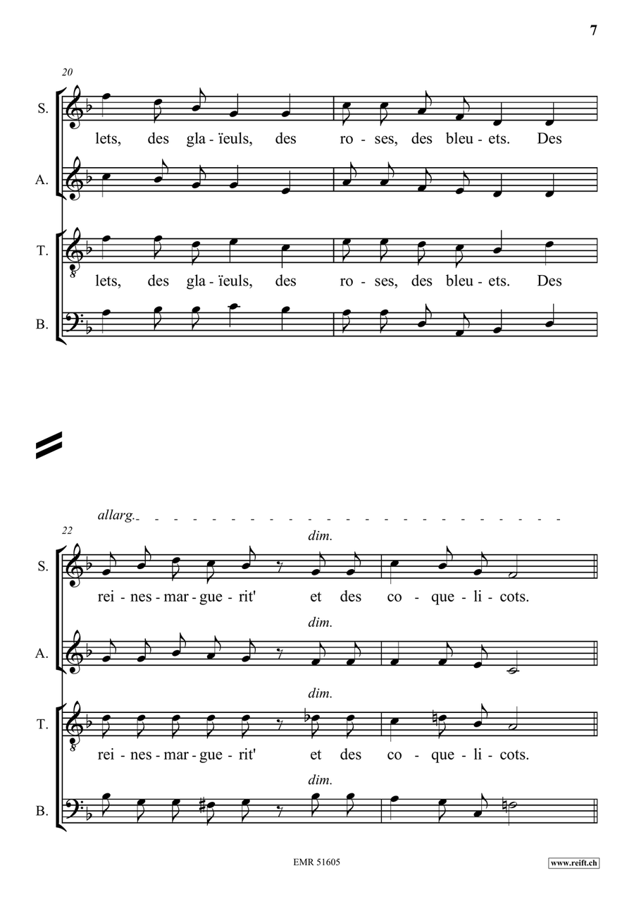 Jour de Marché dans la Grand-Rue Mixed Choir scores gallery preview page 8