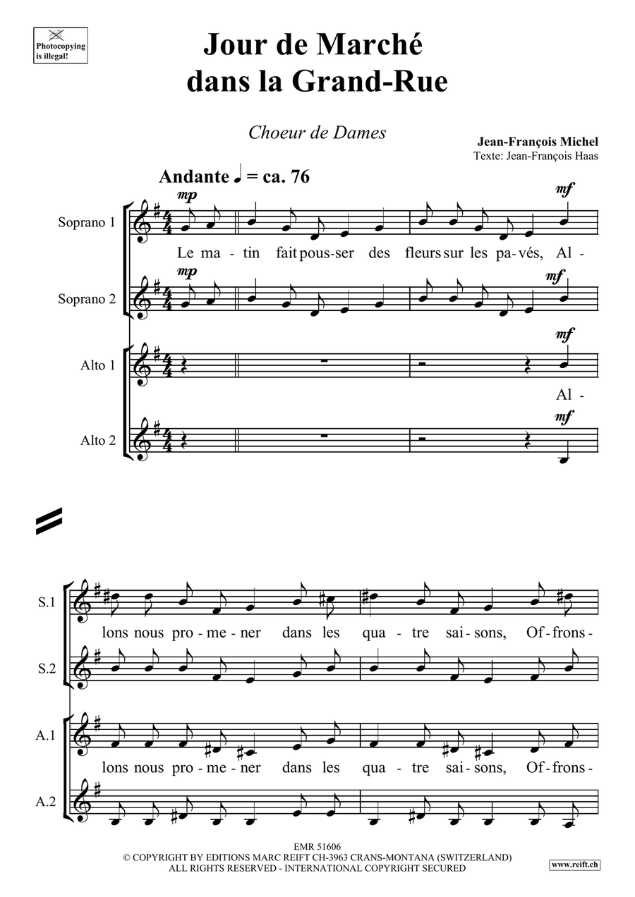 Jour de Marché dans la Grand-Rue Score scores gallery preview page 4