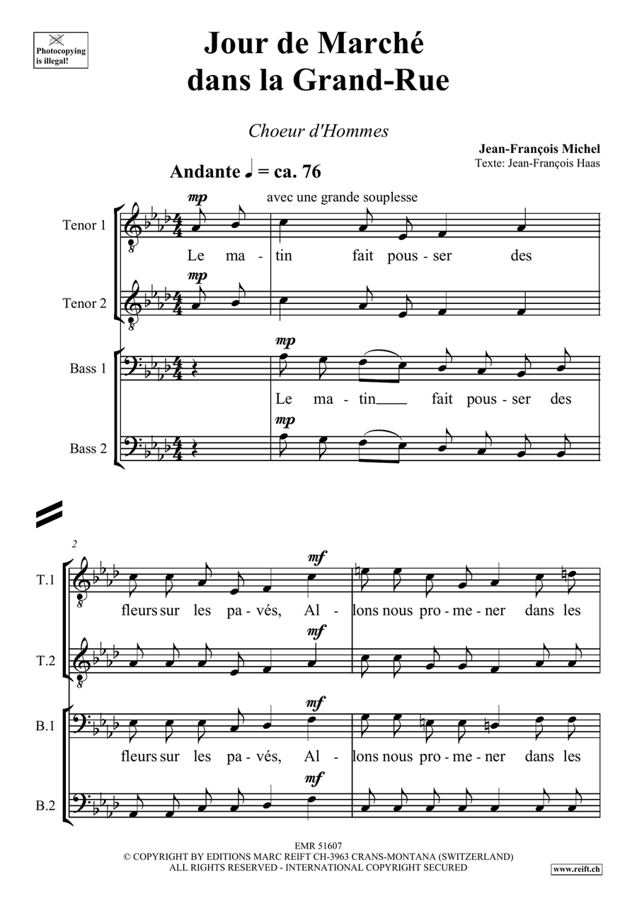 Jour de Marché dans la Grand-Rue Score scores gallery preview page 4