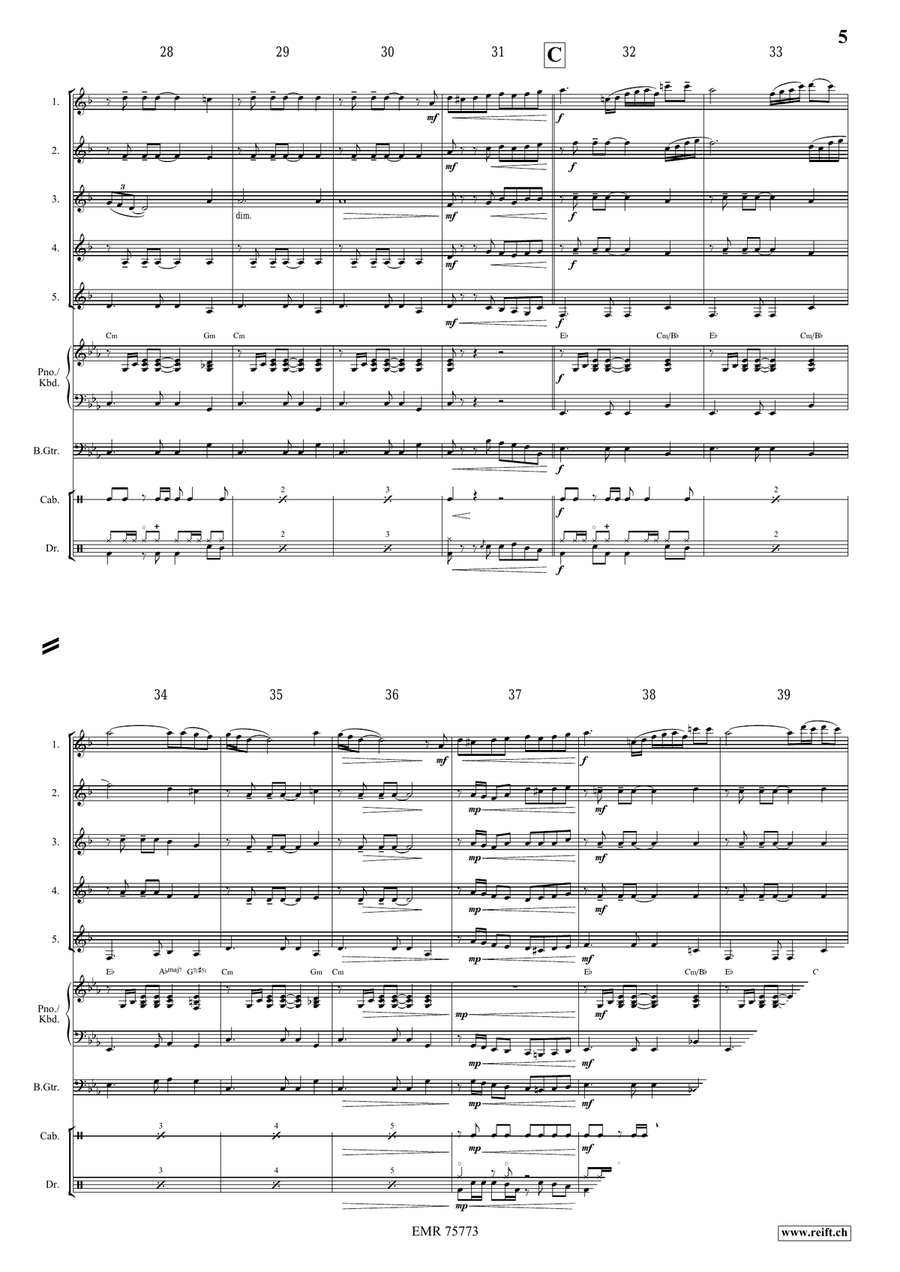 El Condor Pasa El Condor Pasa Clarinet Quintet scores gallery preview page 5