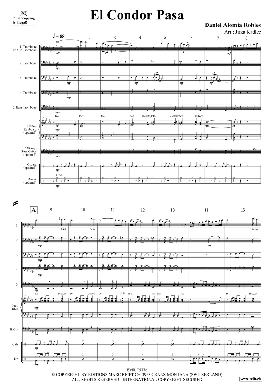 El Condor Pasa El Condor Pasa Trombone scores gallery preview page 3