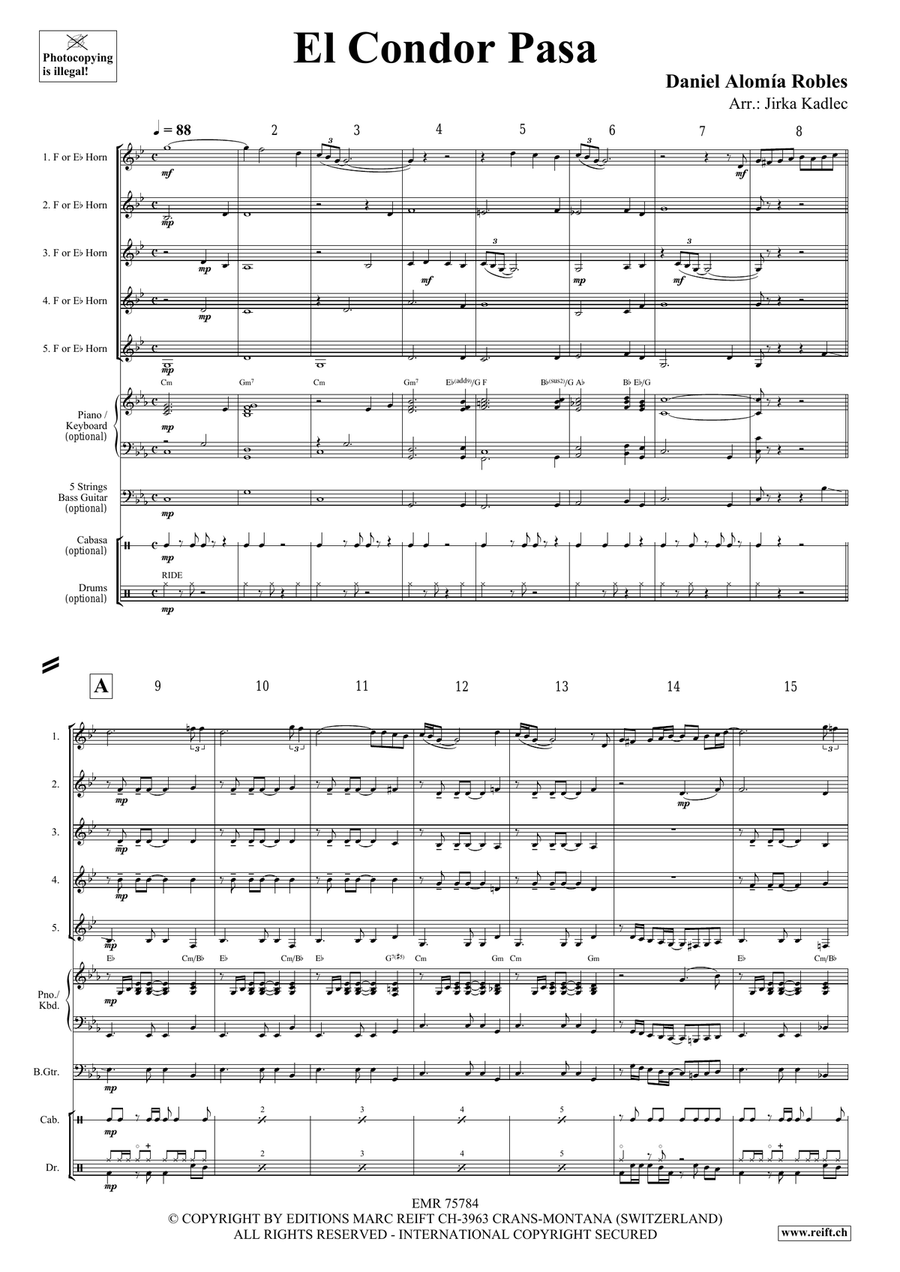 El Condor Pasa El Condor Pasa Horn scores gallery preview page 3
