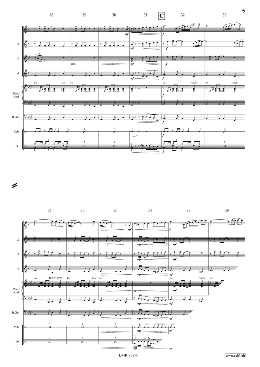El Condor Pasa El Condor Pasa Saxophone Quartet scores gallery preview page 5