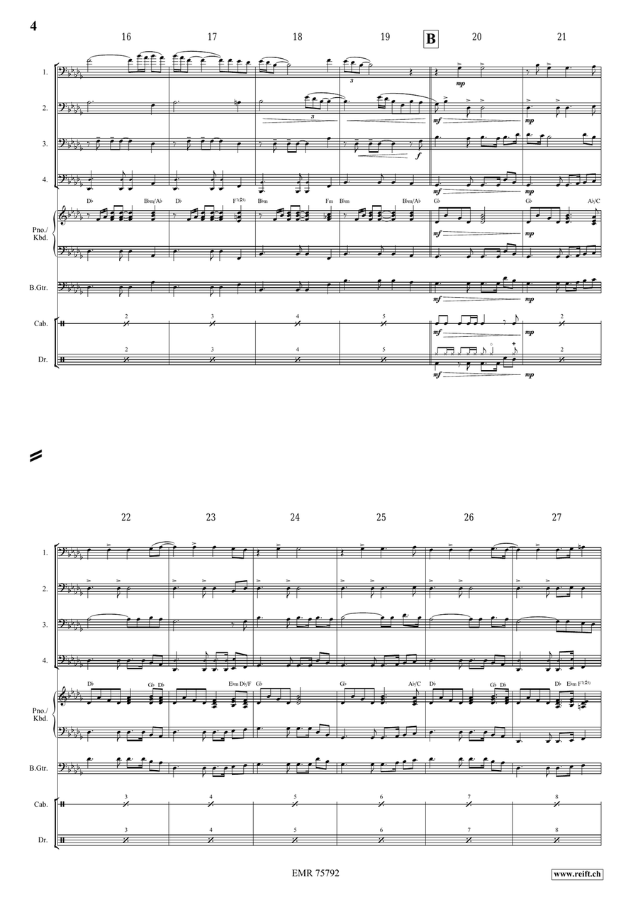 El Condor Pasa El Condor Pasa Trombone Quartet scores gallery preview page 4