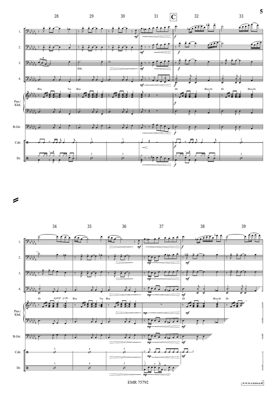 El Condor Pasa El Condor Pasa Trombone Quartet scores gallery preview page 5