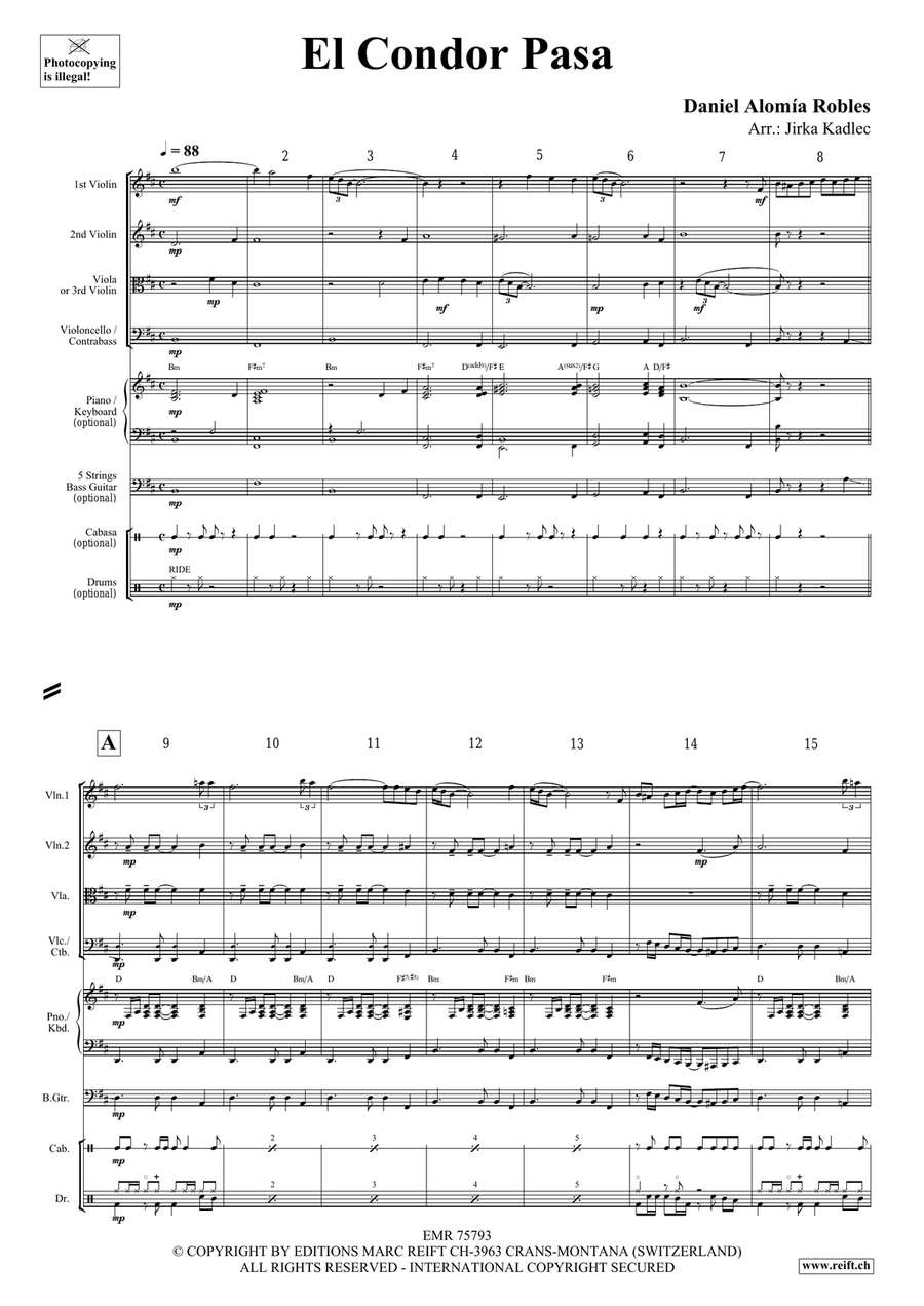 El Condor Pasa El Condor Pasa String Quartet scores gallery preview page 3