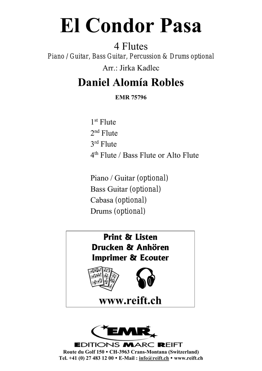 El Condor Pasa El Condor Pasa Flute Quartet scores gallery preview page 2