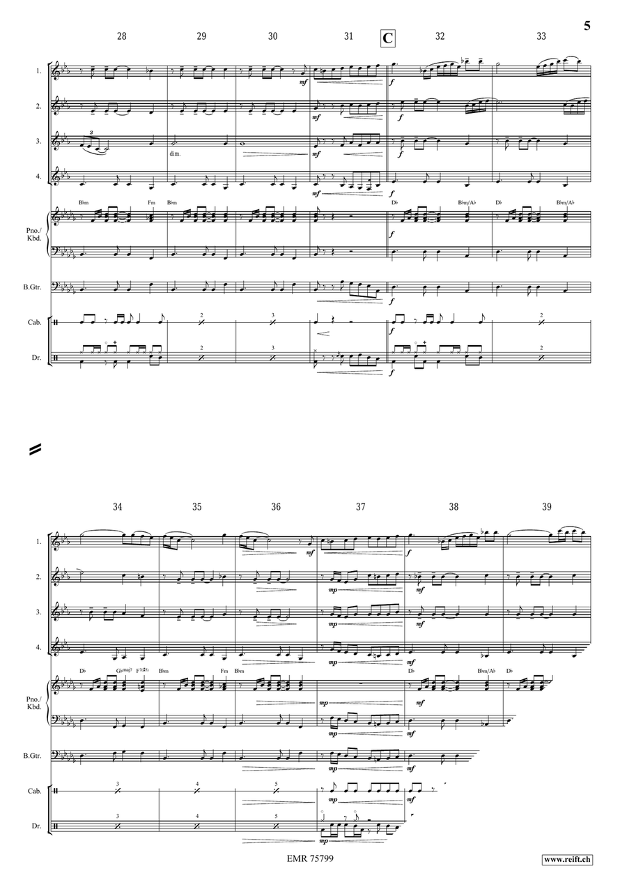 El Condor Pasa El Condor Pasa Euphonium Quartet scores gallery preview page 5
