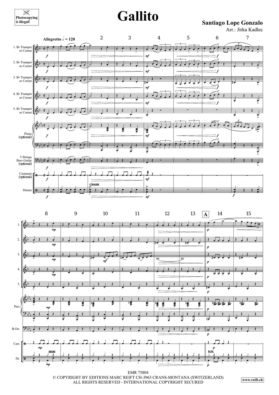 Gallito Gallito Cornet scores gallery preview page 3