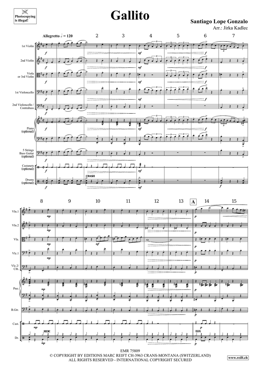 Gallito Gallito String Orchestra scores gallery preview page 3