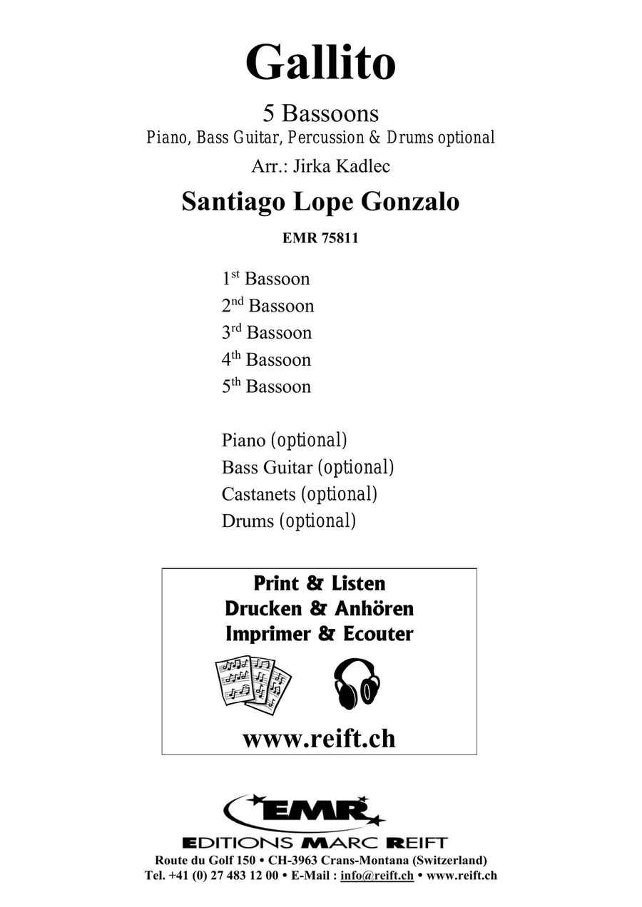 Gallito Gallito Bassoon scores gallery preview page 2
