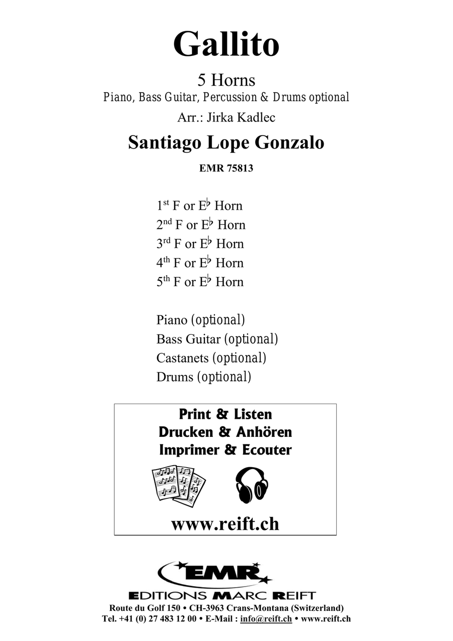 Gallito Gallito Horn scores gallery preview page 2
