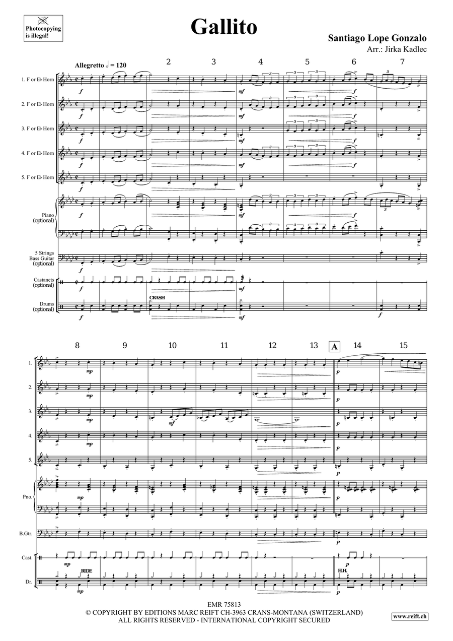Gallito Gallito Horn scores gallery preview page 3
