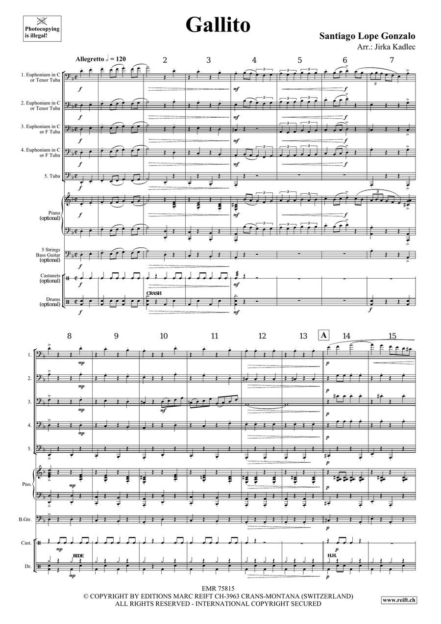Gallito Gallito Tuba scores gallery preview page 3