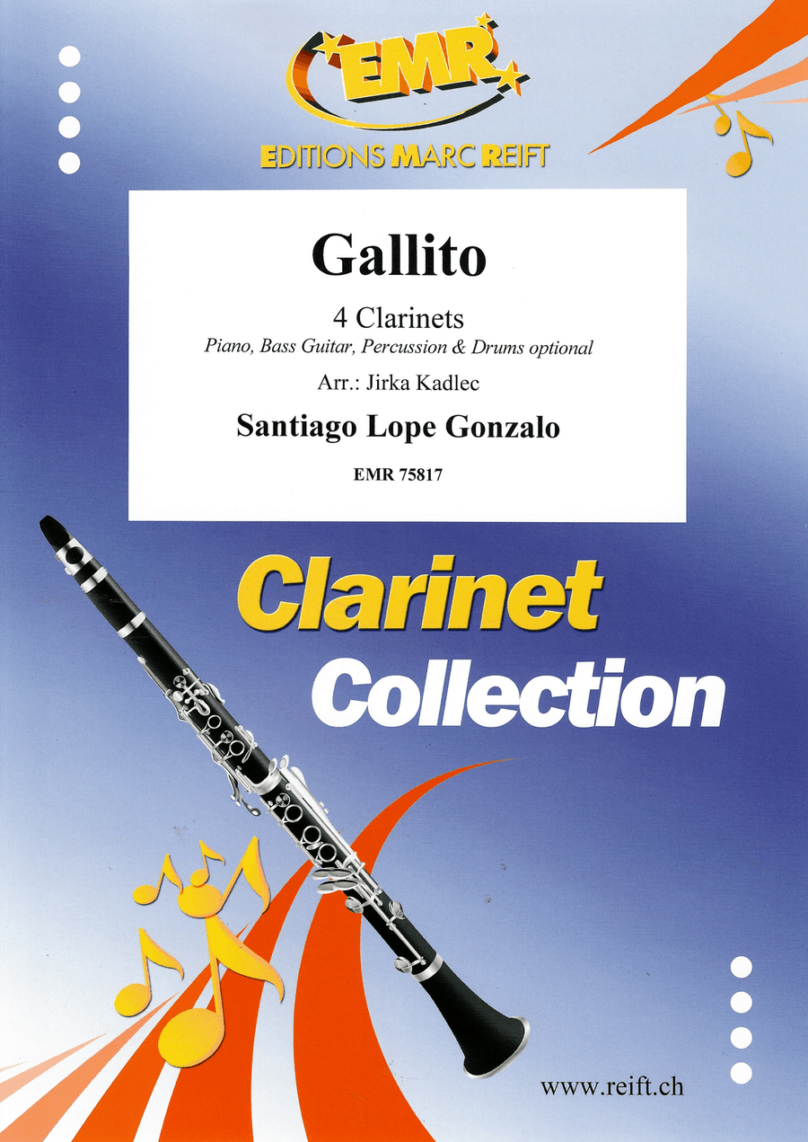 Gallito Gallito Clarinet Quartet scores gallery preview page 1