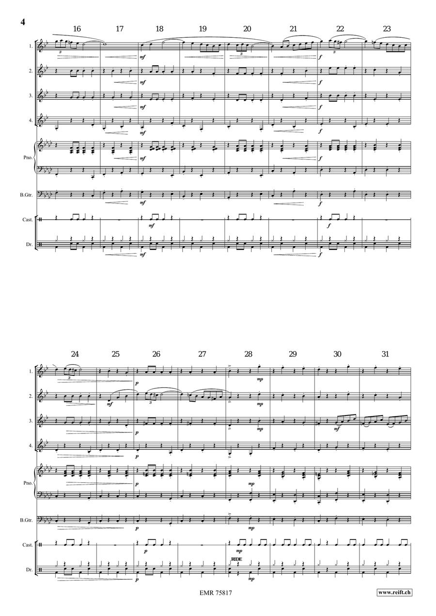 Gallito Gallito Clarinet Quartet scores gallery preview page 4