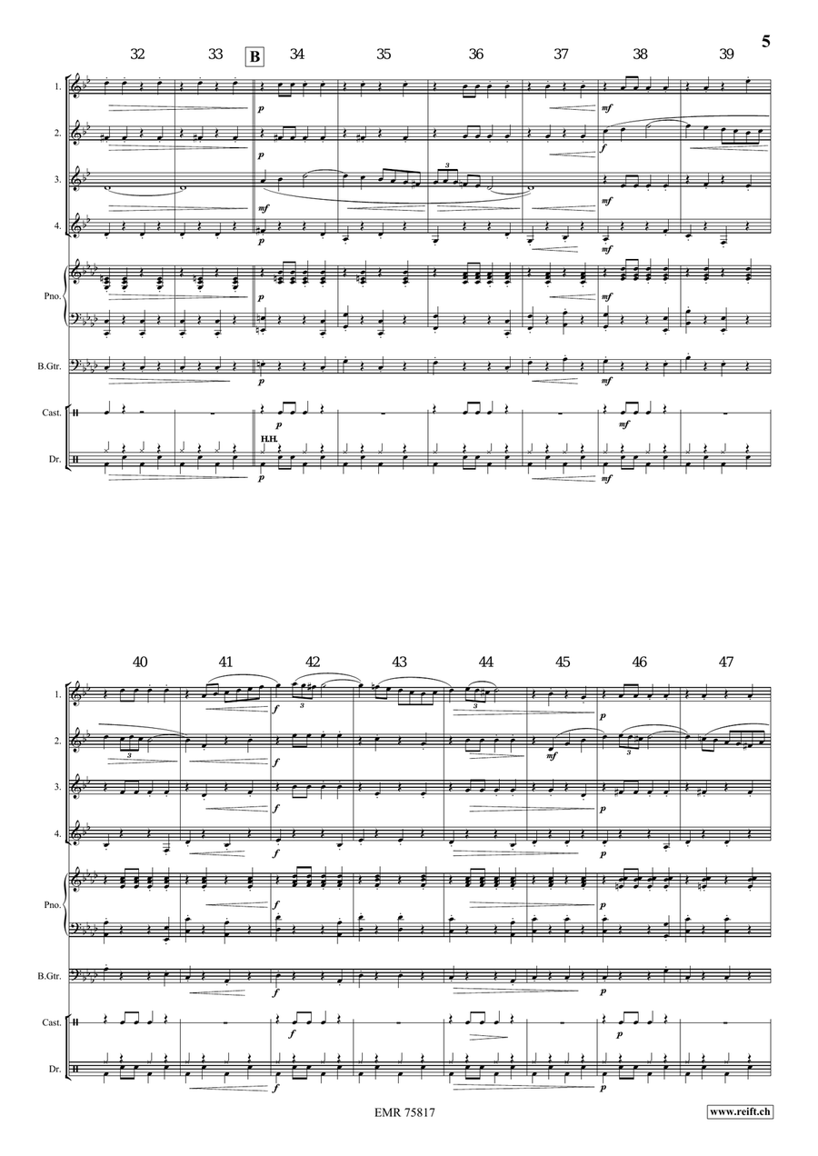 Gallito Gallito Clarinet Quartet scores gallery preview page 5