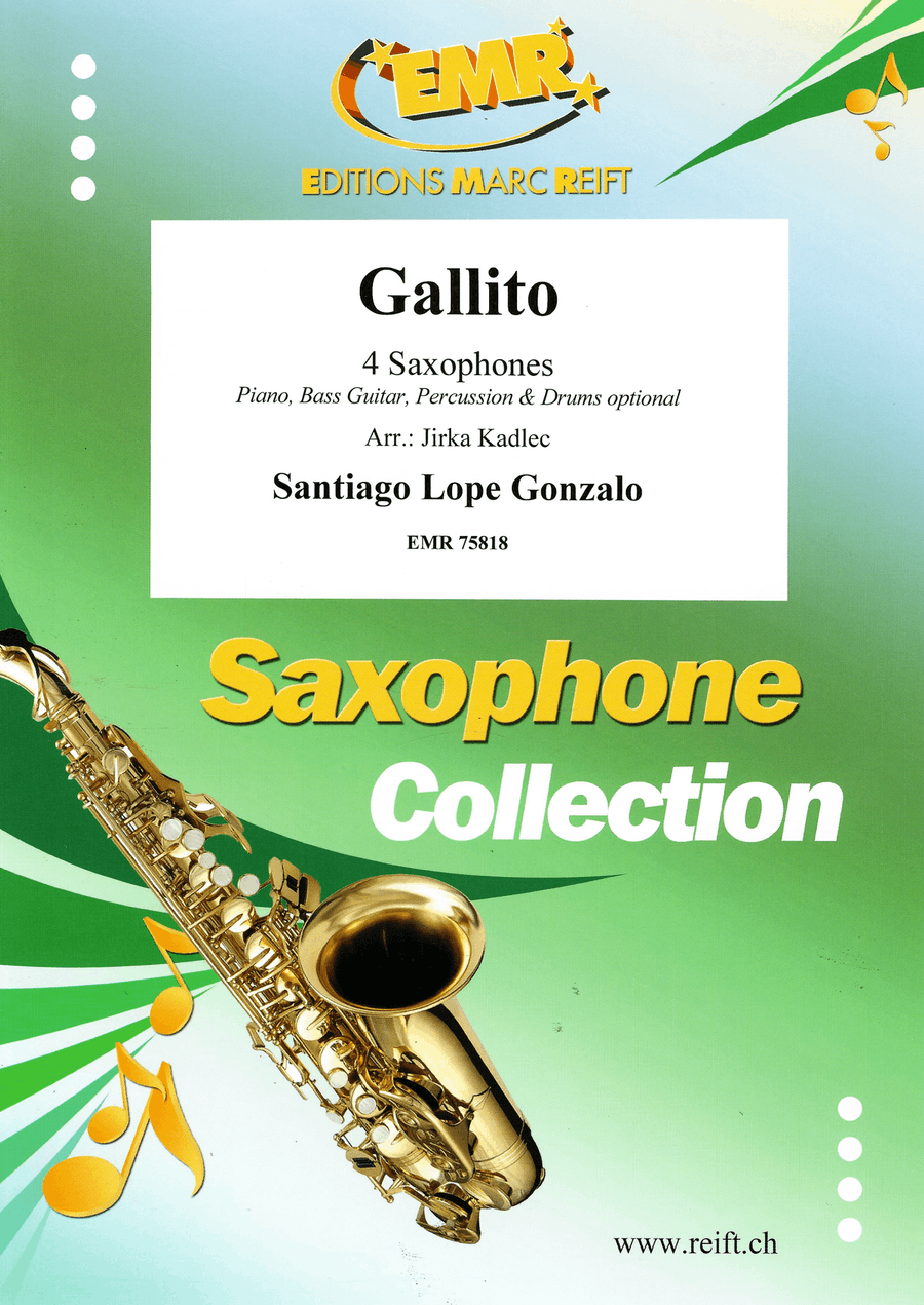 Gallito Gallito Saxophone Quartet scores gallery preview page 1