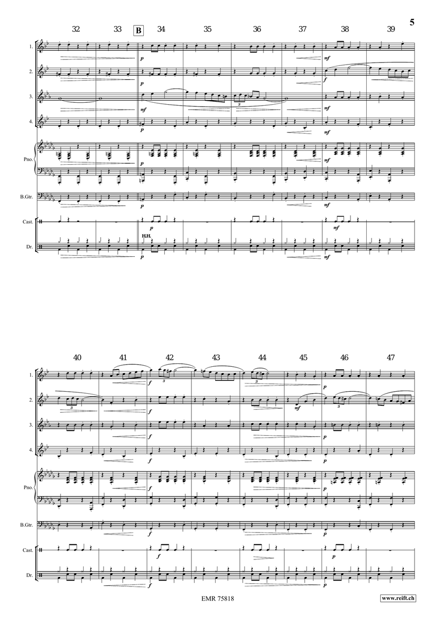 Gallito Gallito Saxophone Quartet scores gallery preview page 5