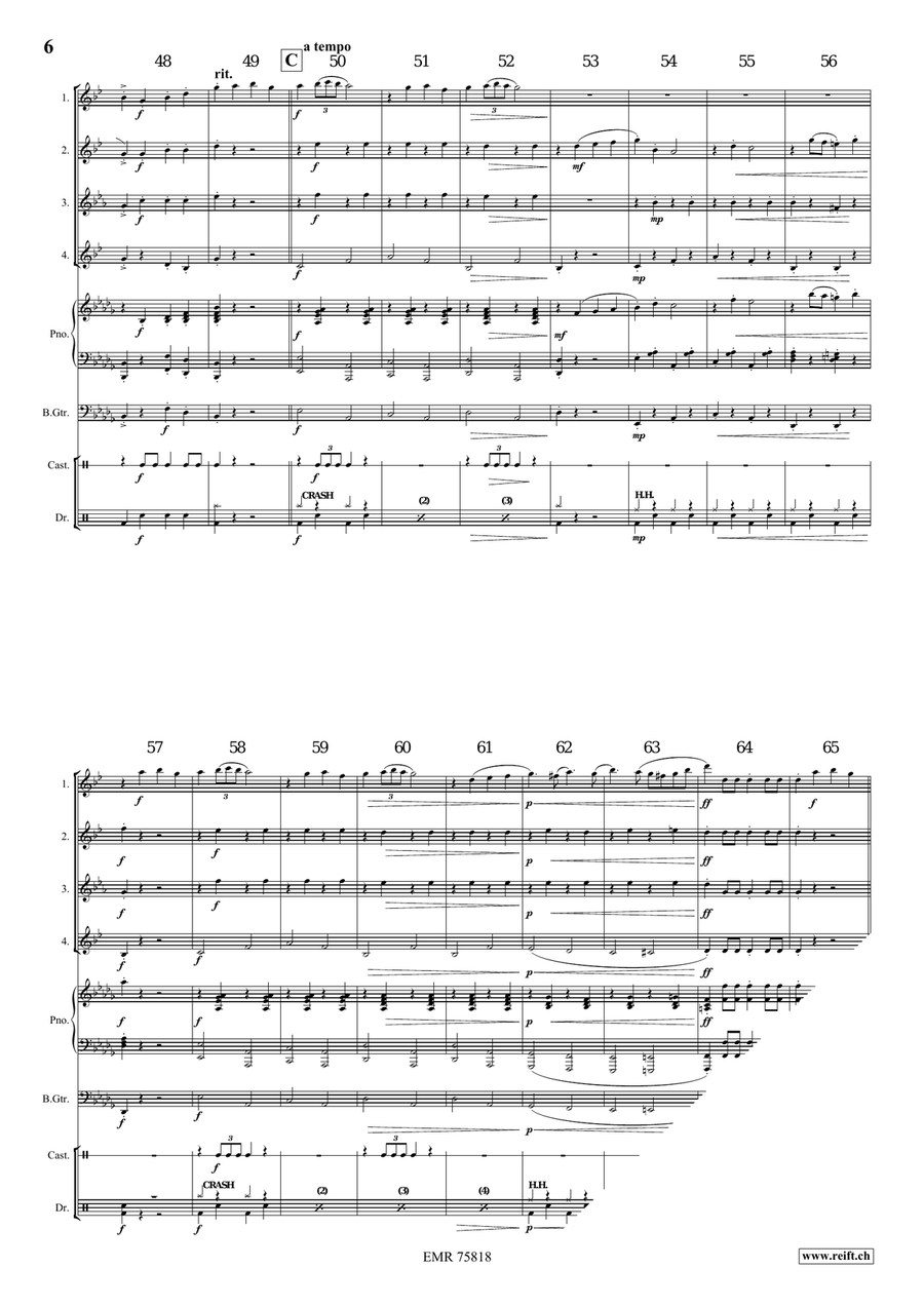 Gallito Gallito Saxophone Quartet scores gallery preview page 6