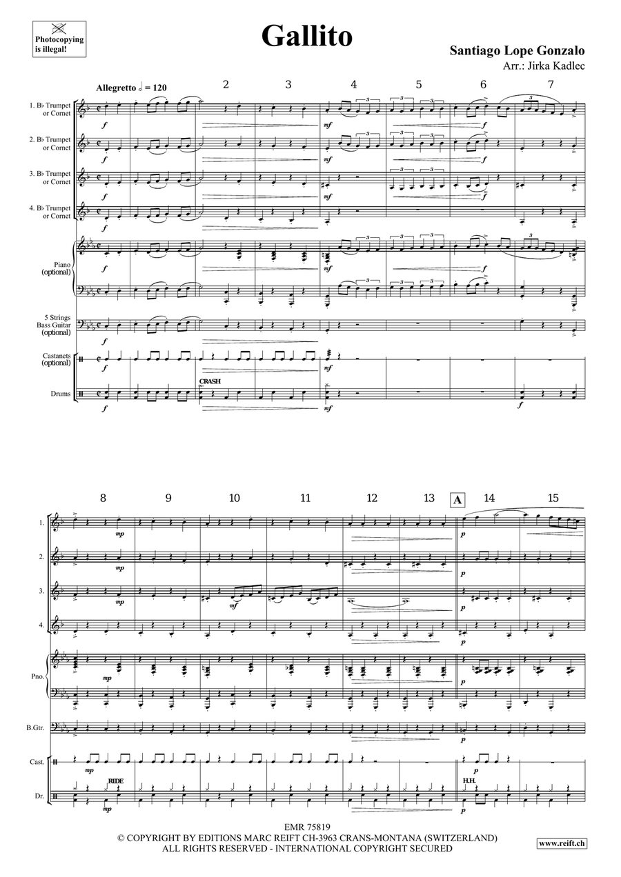 Gallito Gallito Cornet scores gallery preview page 3