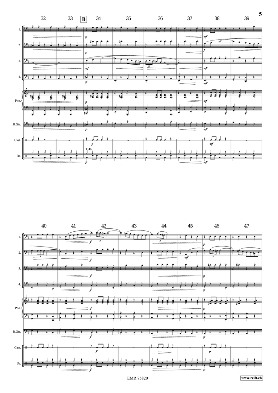 Gallito Gallito Trombone Quartet scores gallery preview page 5