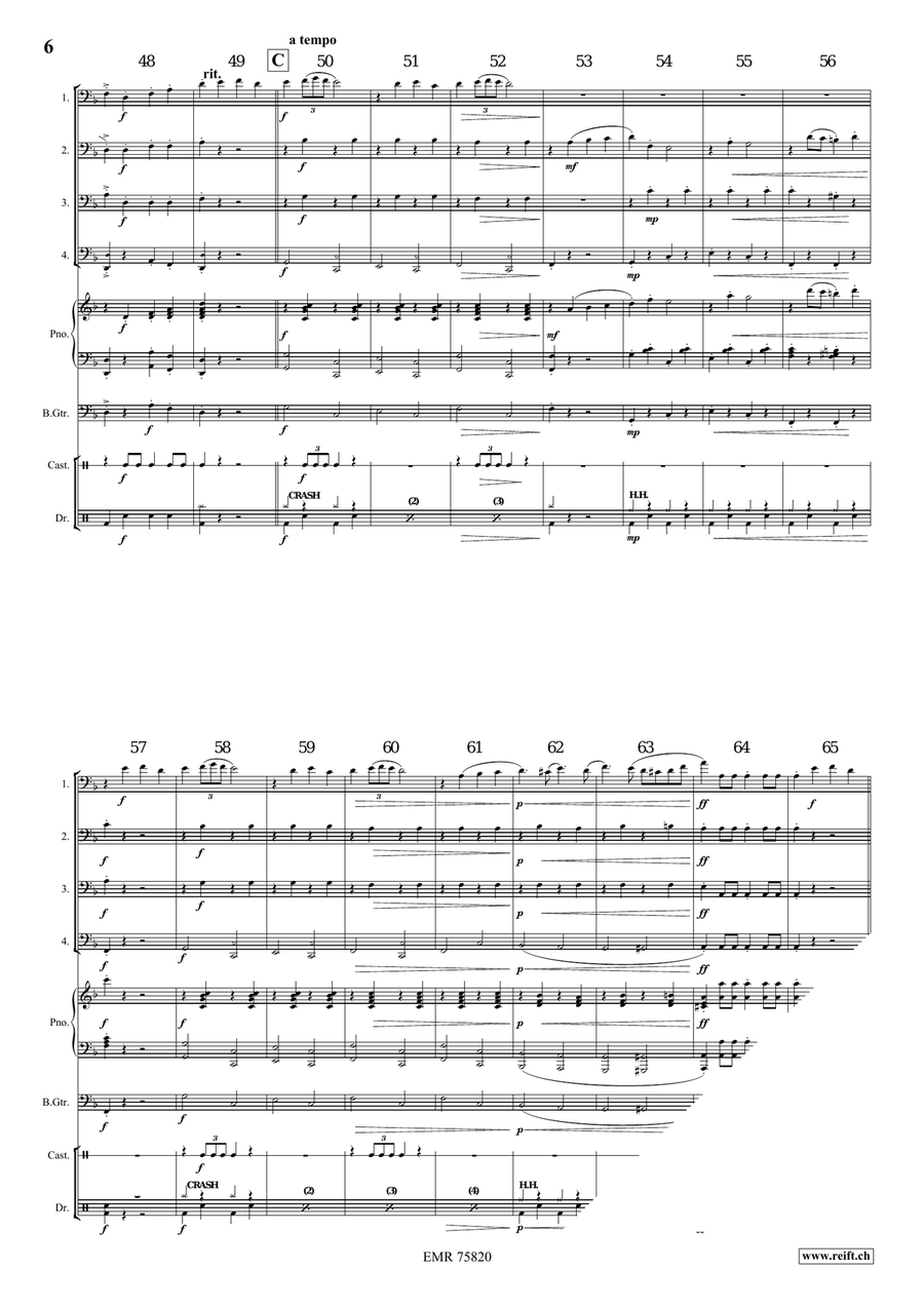 Gallito Gallito Trombone Quartet scores gallery preview page 6