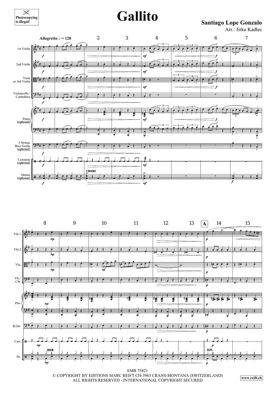 Gallito Gallito String Quartet scores gallery preview page 3