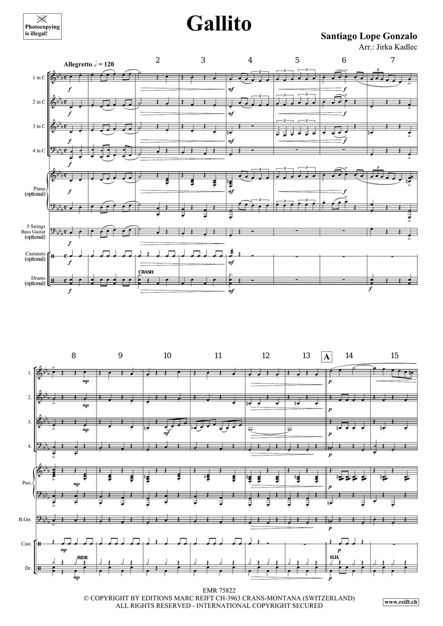 Gallito Brass Quartet scores gallery preview page 3