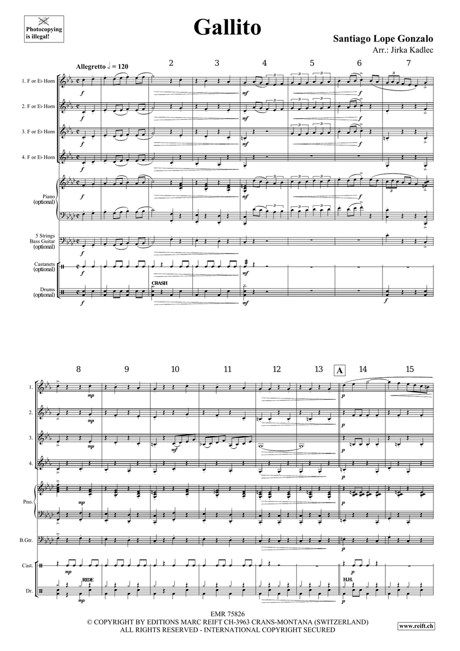 Gallito Gallito Horn scores gallery preview page 3